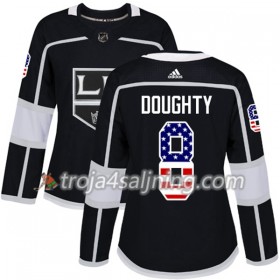 Los Angeles Kings tröja Drew Doughty 8 Adidas 2017-2018 Svart USA Flag Fashion Authentic - Dame NHL Tröjor